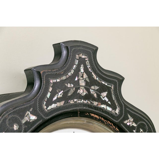 19th Century French Napoleon III Ebonized Inlaid Wall Clock For Sale In New York - Image 6 of 9