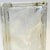 Vintage Frosted Flower Tall Glass Block Vase For Sale In San Francisco - Image 6 of 10