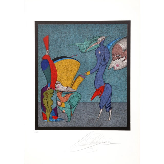 Surrealism Mihail Chemiakin, Untitled I From Carnival of St. Petersburg Suite, Lithograph For Sale - Image 3 of 3
