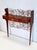 Vintage Italian Console Table in Ebonized Beech and Rose-Patterned Fabric, 1950s For Sale - Image 11 of 11