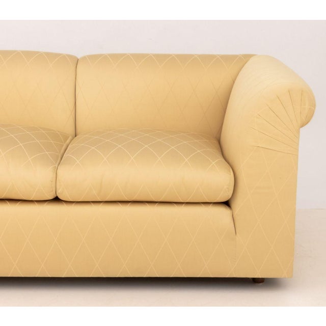 Modern Modern Golden Silk Blend Upholstered Sofa For Sale - Image 3 of 7