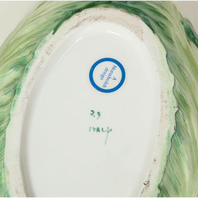 Ceramic Vintage Mottahedeh Porcelain Lettuce Tureen For Sale - Image 7 of 8