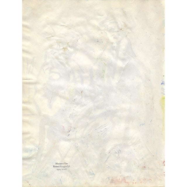 Mid-Century Modern 1955 Marianna Van Rossen Hoogendyk Figure Painting For Sale - Image 3 of 3