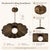 Scalloped Brass Semi Flush Ceiling Light, Vintage Flower Pendant Fixture With Milk Glass Globe For Sale - Image 9 of 12