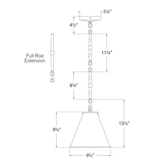 Visual Comfort Thomas O'Brien for Visual Comfort Signature Goodman Petite Hanging Shade in Bronze & Hand-Rubbed Antique Brass with Antique White Shade For Sale - Image 4 of 4