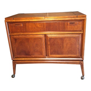 Mid 20th Century Walnut Flip Top Server For Sale