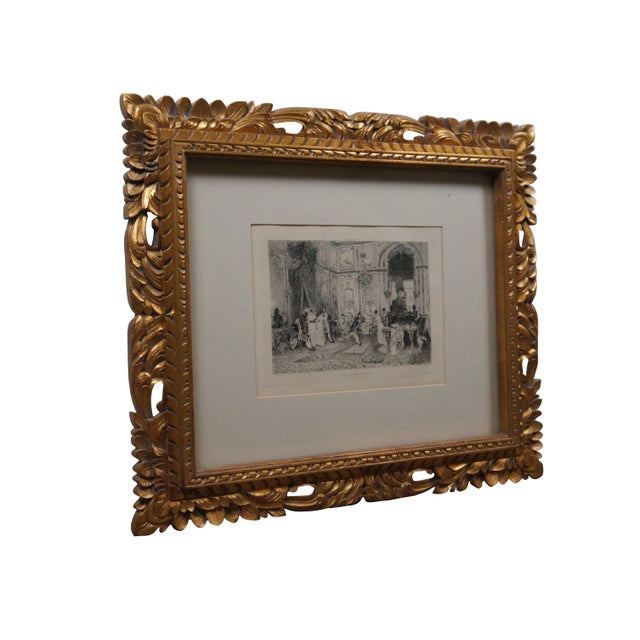 Les Cadeaux de Noce, originally painted by Eva Gonzalez, etched by Adolphe Lalauze, printed by A. Beillet. Extracted from...