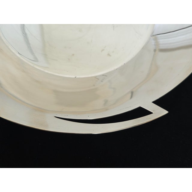 1990's Modernist Silver Plate 'Lily' Bowl by Elsa Rady for Swid Powell For Sale - Image 9 of 11