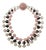 Vintage French Pink and Brown Glass Bead Statement Necklace, 1950s For Sale