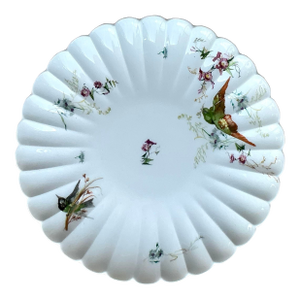 Vintage Regency Fluted Birds Cake Plate