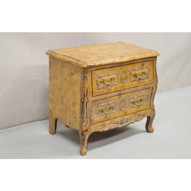 French Vintage Italian Salesman Sample Louis XV Commode Jewelry Box Miniature Chest For Sale - Image 3 of 11