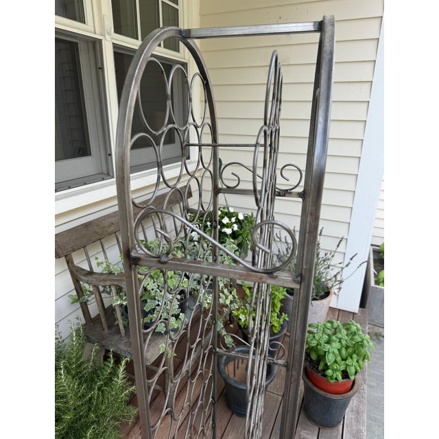 1990s 51 Bottle Iron Wine Rack For Sale - Image 4 of 5