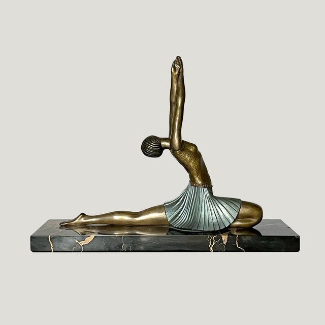 Ghanu Gantcheff, Dancing Ballerina, 1931, Bronze on Marble Base For Sale - Image 6 of 9