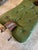 Moroccan Vintage Moroccan Style Tufted Green Leather Camel Saddle Footstool - Ottoman For Sale - Image 3 of 6