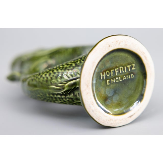 Vintage English Majolica Green Gurgling Fish Pitcher Jug For Sale In Houston - Image 6 of 7