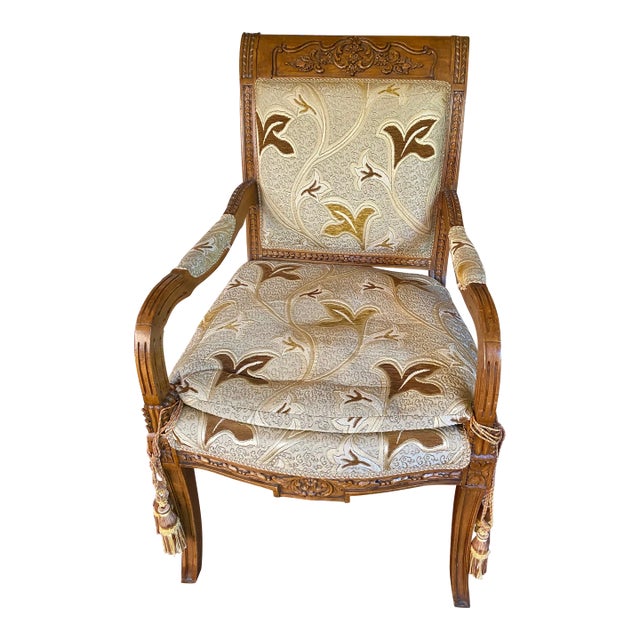 Mid 20th Century Louis XV Fauteuil Chair From Mid Century France For Sale