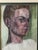 Incredible vintage original portrait of a young man. Unfinished look. Measures 9.5" x 11" x .75"