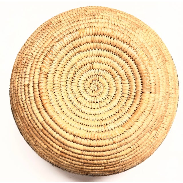 Vintage African Geometric Woven Basket For Sale - Image 10 of 10