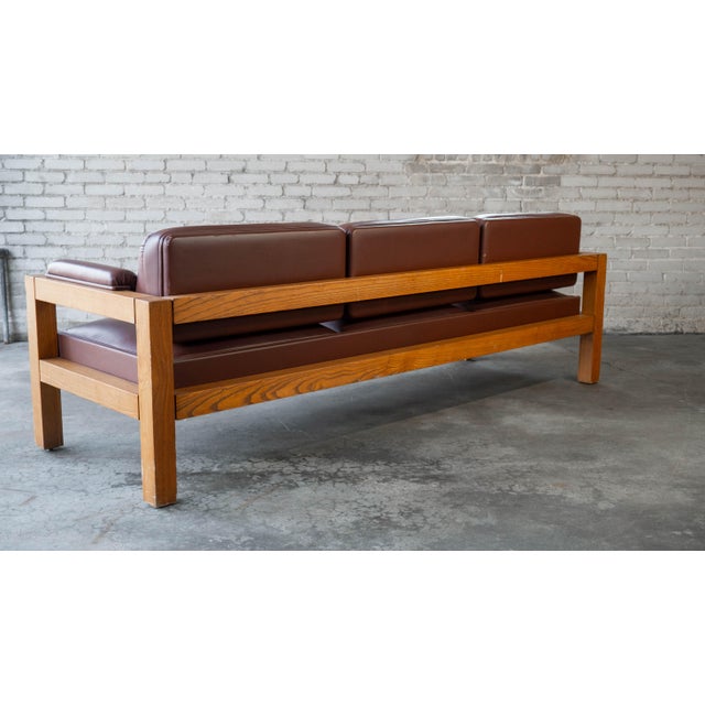 Vintage Oak Sofa Attributed to Warren Platner for CI Designs For Sale - Image 11 of 17