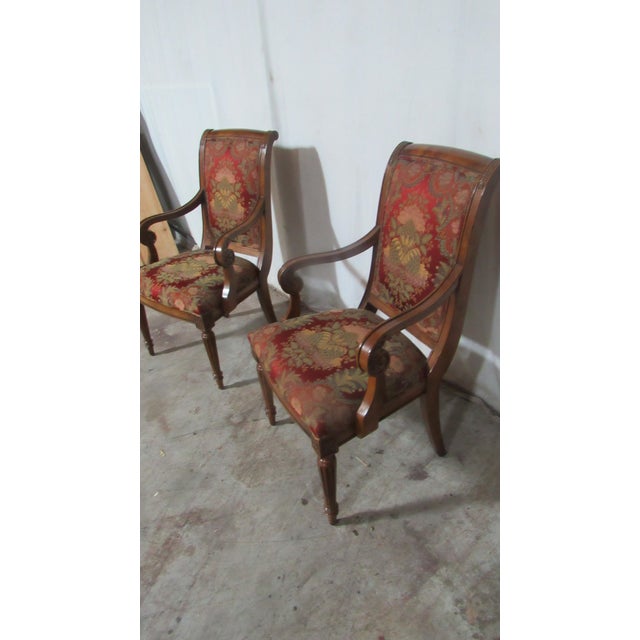 1980s Ethan Allen Designer Dining Room Chairs Amazing For Sale - Image 11 of 12
