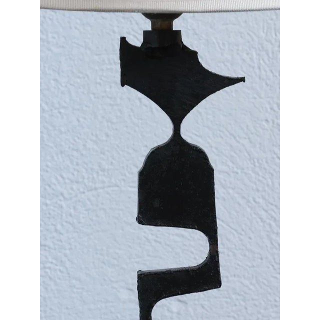 Vintage French Brutalist Table Lamp, 1960s For Sale - Image 4 of 6