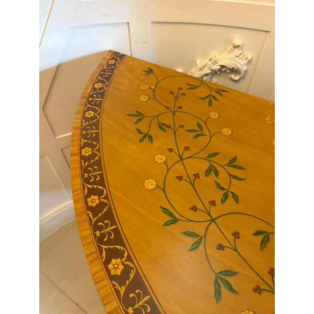 Large Antique Georgian Sheraton Satinwood Hand Painted Cabinet Sideboard, 1800 For Sale - Image 10 of 18
