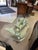 Nautical Vintage Sculptural Glass Top Coffee Table, Three Dolphins, Marine Life, Exposed Top Fins, Textured Edge Glass For Sale - Image 3 of 11