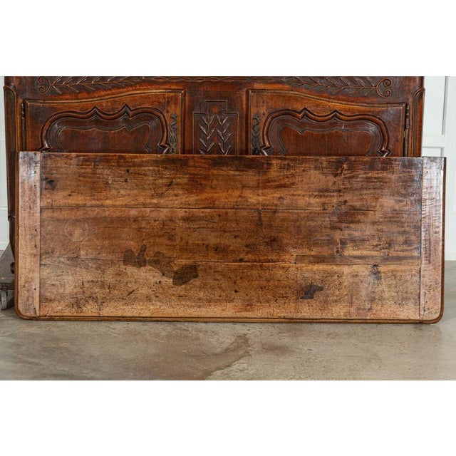 Brown 18th Century French Carved Walnut Marriage Buffet, 1720 For Sale - Image 8 of 14