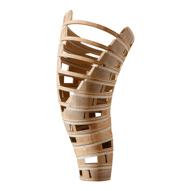 Signed Large Scale David Zimmerman Studio Craft Sculptural 35" Wood Vessel, 2004 For Sale