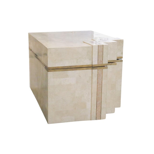 1970s Tessellated Travertine Chest For Sale - Image 13 of 14