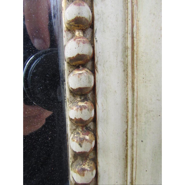 Antique White Antique French Painted Louis Philippe Mirror For Sale - Image 8 of 16