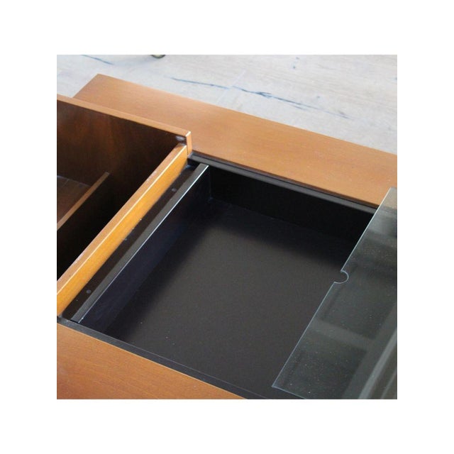 Brown Drop-Leaf Coffee Table with Bar, Italy, 1960s For Sale - Image 8 of 14