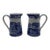 Vintage Mid-Century Modern Spode Blue Italian 8 Oz Windsor Jugs - Set of 2 For Sale