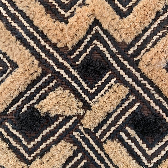 Mid 20th Century Mounted African Kuba Cloth Textile Panel For Sale - Image 4 of 7