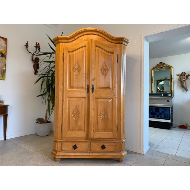 Baroque Style Farmhouse Wardrobe, 1980s For Sale - Image 15 of 17