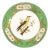 Pasargad DC Green Gold Trim Bird & Botanical Decorative Plate For Sale