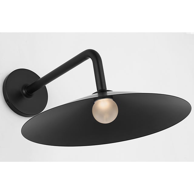 Amber Lewis for Visual Comfort Signature Ponce 9" Sconce in Modern Iron with Modern Iron Shade For Sale In Houston - Image 6 of 11