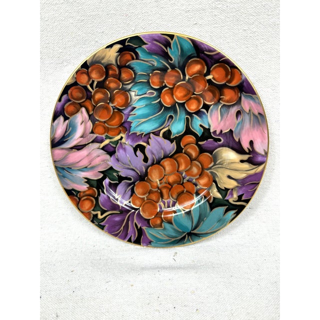 Black Vintage Fitz and Floyd Plate For Sale - Image 8 of 8