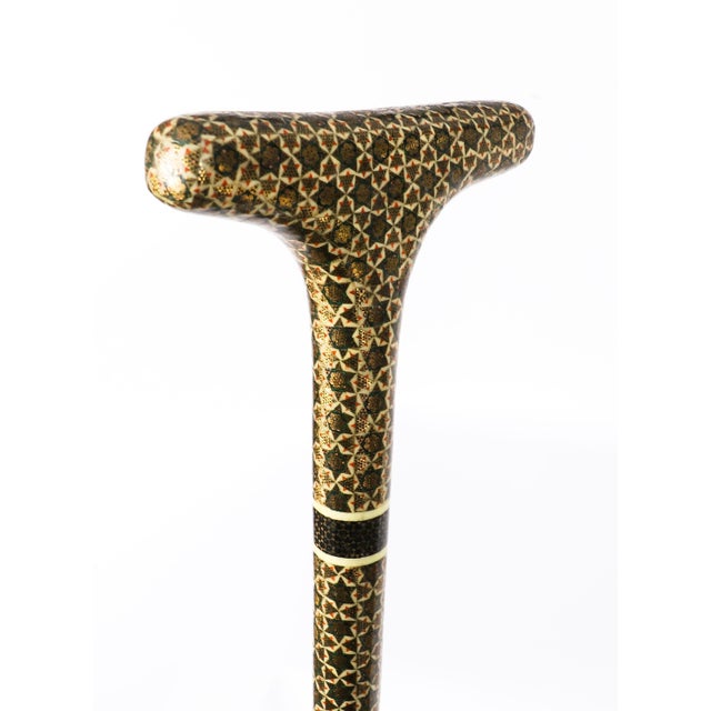 Gold Vintage Vizagapatam Style Islamic Walking Cane Stick For Sale - Image 8 of 10