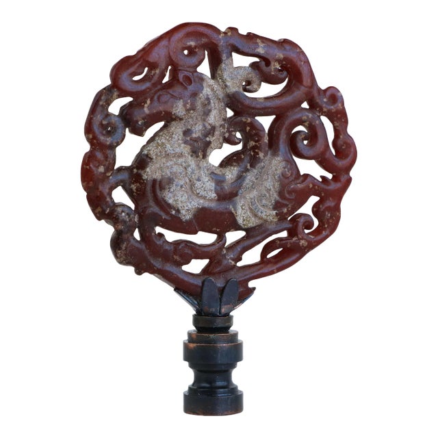 Chinese Tang Horse Lamp Finial on Copper & Bronze Hardware For Sale