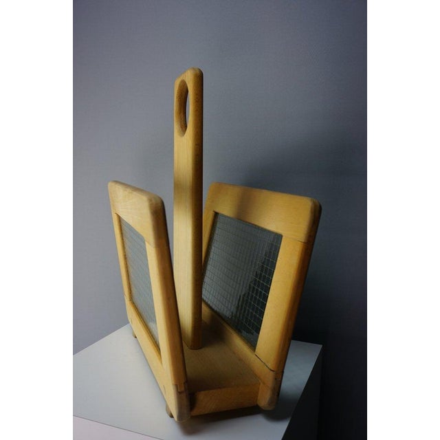Vintage Oak and Glass Magazine Rack, 1960s For Sale - Image 10 of 10