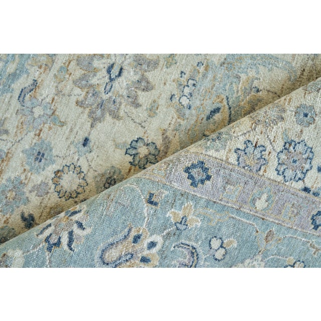 Exquisite Rugs Exquisite Rugs Harper Hand-Knotted New Zealand Wool Ivory/Light Blue Rug-9'X12' For Sale - Image 4 of 7