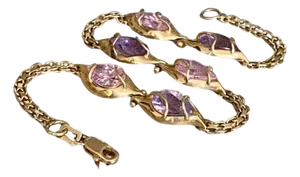 14k Amethyst Bracelet