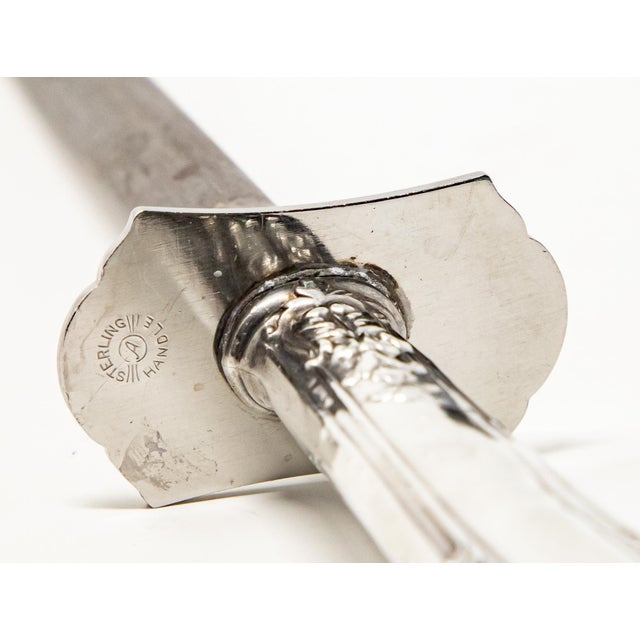 Metal Mid 20th Century Sterling Silver Knife Sharpener For Sale - Image 7 of 11