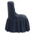 Spritely Home Tufted Chair with Skirt in Velvet Ink For Sale - Image 4 of 6