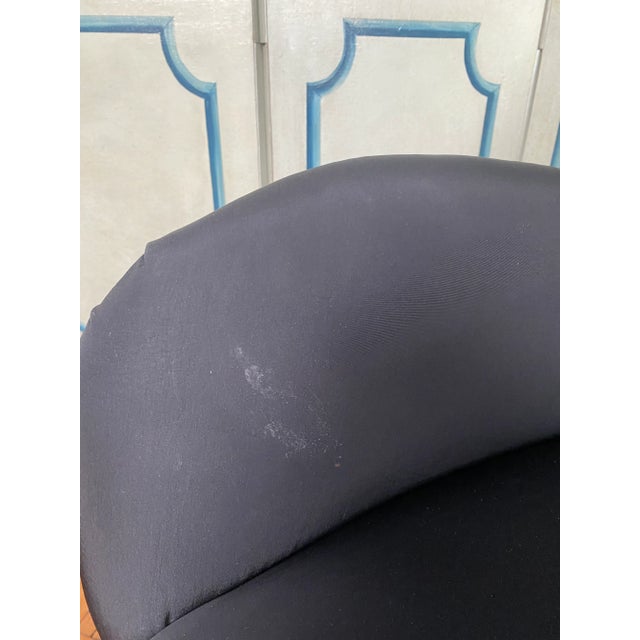 1980s Post Modern Sculptural Armchair & Waterfall Upholstered Bench, Style of Karl Springer For Sale - Image 11 of 13