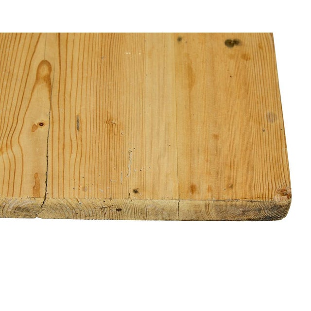 Wood Large Antique Swedish Pine Trestle Table, 1860 For Sale - Image 7 of 10