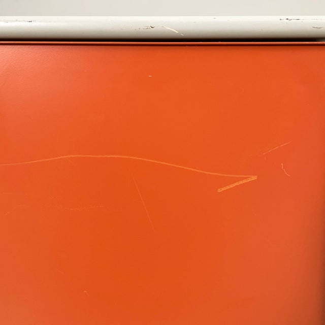 Italian Orange Metal Sideboard by Ettore Sottsass for Olivetti, 1970s For Sale - Image 18 of 18