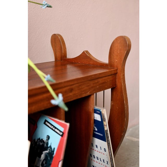 Brown Vintage Music Stand with Lyre Legs, 1960s For Sale - Image 8 of 15