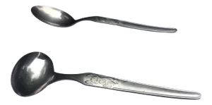 Mid-Century Modern Stainless Steel Baby / Infant Feeding Spoons - Set of Two
